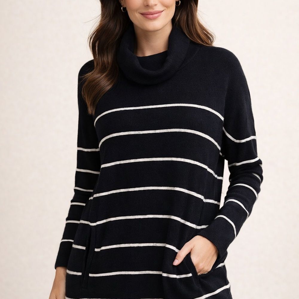 Garnet Hill Cashmere Blend Cowl Neck Sweater